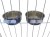 Ellie-Bo Pair of Small Dog Bowls For Crates, Cages or Pens in Blue
