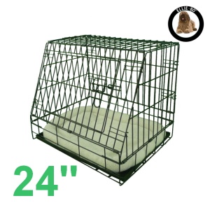 24 Inch Ellie-Bo Deluxe Slanted Small Dog Cage in Black