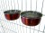 Ellie-Bo Pair of Small Dog Bowls For Crates, Cages or Pens in Red