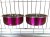 Ellie-Bo Pair of Medium Dog Bowls For Crates, Cages or Pens in Pink