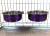 Ellie-Bo Pair of Large Dog Bowls For Crates, Cages or Pens in Purple