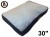 Ellie-Bo Medium Replacement Dog Bed Cover with Blue Corduroy Sides and Grey Faux Fur Topping