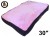 Ellie-Bo Medium Dog Bed with Brown Corduroy Sides and Pink Faux Fur Topping to fit 30 inch Dog Cage
