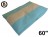 Ellie-Bo Jumbo 60 inch Striped Blue and Grey Dog Bed