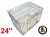 24 Inch Ellie-Bo Deluxe Small Dog Cage in Silver