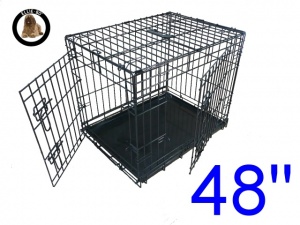 48 Inch Ellie-Bo Standard XXL Dog Cage in Black