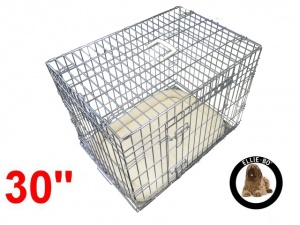 30 Inch Ellie-Bo DeluxeMediumDog Cage in Silver