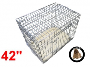 42 Inch Ellie-Bo DeluxeXLDog Cage in Silver