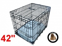 42 Inch Ellie-Bo DeluxeXLDog Cage in Black