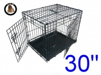 30 Inch Ellie-Bo Standard Medium Dog Cage in Black