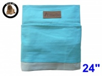 Ellie-Bo Small Replacement Striped Blue & Grey Dog Bed Cover