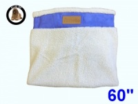 Ellie-Bo Jumbo 60 inch Replacement Blue Dog Bed Cover with Faux Suede and Sheepskin Topping