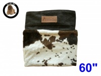 Ellie-Bo Jumbo 60 inch Replacement Dog Bed Cover with Brown Cowhide Design