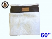 Ellie-Bo Jumbo 60 inch Replacement Brown Dog Bed Cover with Faux Suede and Sheepskin Topping