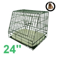 24 Inch Ellie-Bo Deluxe Slanted Small Dog Cage in Black