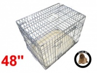 48 Inch Ellie-Bo DeluxeXXLDog Cage in Silver