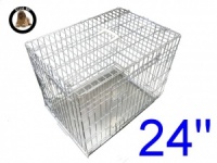 24 Inch Ellie-Bo Standard Small Dog Cage in Silver