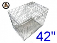 42 Inch Ellie-Bo Standard XL Dog Cage in Silver